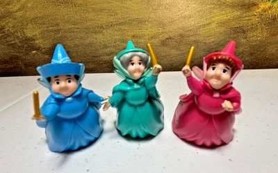 Lote de mini figuras adornos para pasteles de la Bella Durmiente hadas flora fauna clima feliz Foto 1 de 4