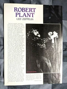 LED ZEPPELIN / ROBERT PLANT / ARTÍCULO DE REVISTA DE 1 PÁGINA / ENTREVISTA COMPLETA - Imagen 1 de 1