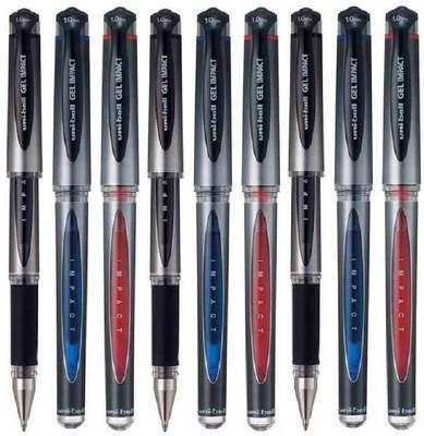 UNIBALL Uni-Ball UM-153S Gel Impact Rollerball Stift Kugelspitze 1mm Tip - Schwarz/Blau/