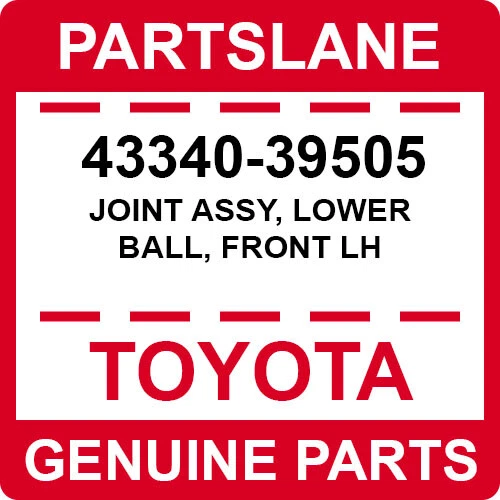 LEXUS GENUÍNO GS/IS FABRICANTE DE EQUIPAMENTO ORIGINAL NOVO DIANTEIRO (LH) JUNTA ESFÉRICA INFERIOR DO LADO DO MOTORISTA 43340-39505 - Imagem 1 de 1