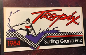 Tropix Grand Prix Vintage 1980er SURF & SKATEBOARD AUFKLEBER STICKER 4"x 7" NOS - Bild 1 von 1