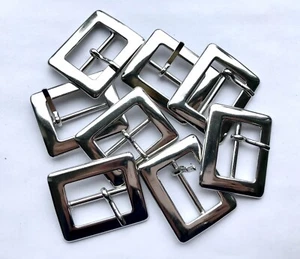 25mm Silver Belt Buckle Pin Buckle Centre Bar Buckles Large Rectangle Metal E19A - Picture 1 of 2