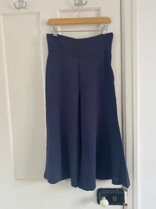 Original 60s 70s Biba french navy crepe culottes. Size 6-8 - Picture 1 of 4