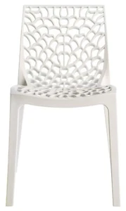 Gruvyer Indoor Outdoor Dining Chairs, from Italy, Stackable, Strong (4 chairs)  - Picture 1 of 30