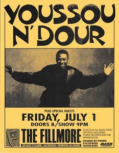 YOUSSOU N'DOUR at THE FILLMORE San Francisco July 1st 1988 Original Poster - Bild 1 von 1