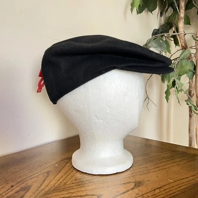 Sombrero de Cabbie Chaps Ralph Lauren Mezcla de Lana Para Hombre Pequeño Mediano Newsboy Negro Nuevo con Etiquetas Foto 1 de 4