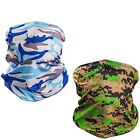 Light Blue and Marpat Green Camo Multi Function Head Wear Face Mask Neck Gaiter