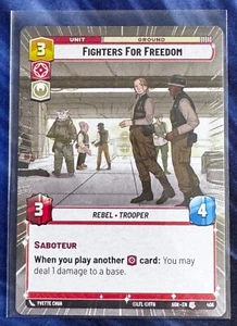 Star Wars Unlimited Spark of Rebellion Fighters For Freedom HYPERSPACE Card - Picture 1 of 2