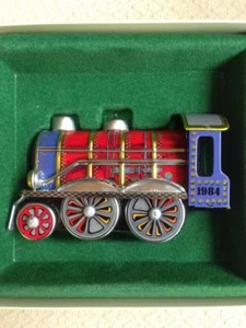 Vintage Hallmark Keepsake Ornament 1984 Tin Locomotive #3 in Series - Picture 1 of 4