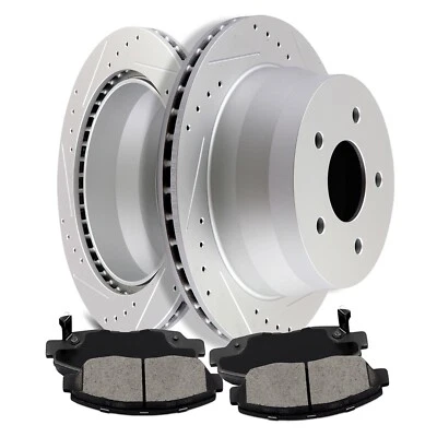 Drilled Rear Brakes rotors Ceramic Pads For Chevrolet S10 Blazer GMC Oldsmobile - Изображение 1 из 4