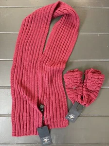 Harley Davidson Knit Scarf and Gloves Set Red NEW WITH TAGS - Picture 1 of 7