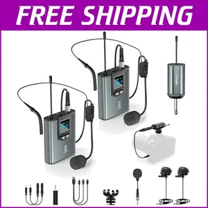 2 Wireless Transmitters & Versatile Mic System for Recording and Presentations - Picture 1 of 10