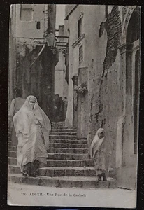 (ALG-801) ARGELIA 1929 Postal Vintage Argel - Une Rue de la Casbah (SG GB420) - Imagen 1 de 2