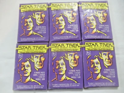 Lot of 6 unopened pack Star Trek The Motion Picture 1979 60 cards 6 stickers gum - Image 1 of 2