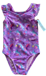 Cat & Jack Swimwear Bathing Suit 2T Toddler Girls One Piece Unicorn UPF 50 - Picture 1 of 6