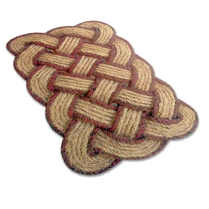 Welcome Mat Lover's Knot 18" x 30" Coir Doormat - Brown / Natural - Accentuary - Picture 1 of 5