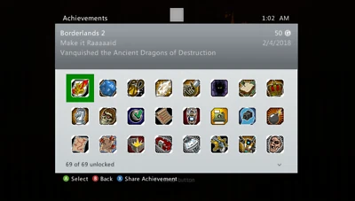 Borderlands 2 Achievement Unlock Service - 1625 Gamerscore on Xbox 360!