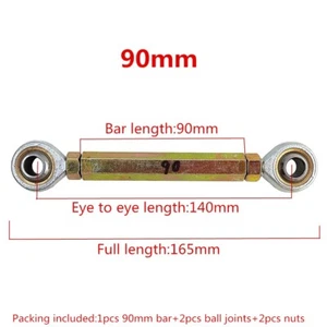 90mm/3.54" Inner Tie Rod M10 Steering Linkage M10x1.50 Left Right SA Male Thread - Picture 1 of 14