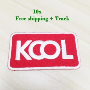 8x Iron On Patch KOOL Embroidered Sew Applique Handcraft For Shirt Jacket Jeans - Picture 1 of 8