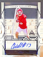 2022 LEAF TRINITY CALEB WILLIAMS CLEAR PLATINUM AUTO AUTOGRAPH RC USC # 27/30