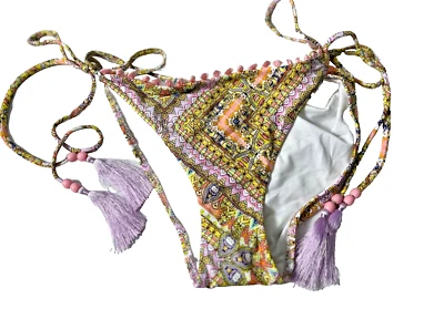 Victoria's Secret Bikini Bottom Paisley Tassels Sexy Size Medium Swim Beach - Image 1 of 4