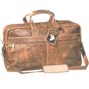 NEW SCULLY AERO SQUADRON VINTAGE LEATHER 23" WEEKENDER DUFFEL BAG WALNUT - Picture 1 of 5