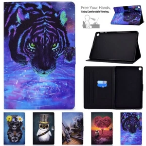 For Lenovo Tab M10 HD FHD Plus 2nd 3rd Gen Painted Leather Case Flip Stand Cover - Picture 1 of 46