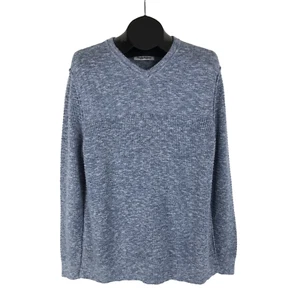Tommy Bahama Isidro V-Neck Sweater Herren Large Blau Regular Fit Baumwollpullover - Bild 1 von 12