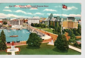 Vintage Postkarte POST, BELMONT BLDG & EMPRESS HOTEL VICTORIA B.C. KANADA - Bild 1 von 2