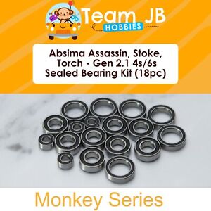 Absima Assassin, Stoke, Torch - Gen 2.1 4s/6s - 18 Pc Rubber Sealed Bearings Kit