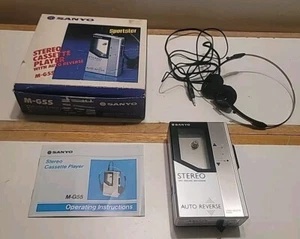 Sanyo Vintage Stereo Cassette Player M-G55 Walkman funktionstüchtig - Bild 1 von 23
