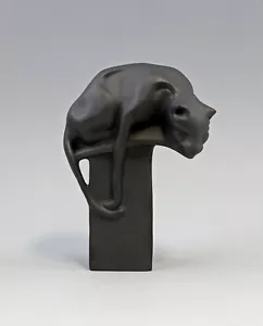 9942786-a Porzellanfigur Panther schwarz bisquit Degli Wagner&Apel H17cm - Bild 1 von 3