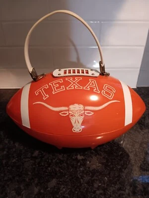 ¡Cartera de plástico con forma de fútbol americano de la Universidad de Texas de los años 70! ¡Muy raro!  Foto 1 de 4
