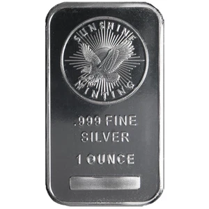 Sunshine Mint 1-oz Silver Bar .999 Fine Mint Mark SI Sealed - Picture 1 of 3