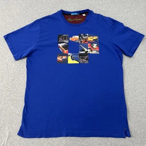 Camiseta ROBERT GRAHAM Para Hombre Grande Azul Manga Corta Estampado Coche - Imagen 1 de 11
