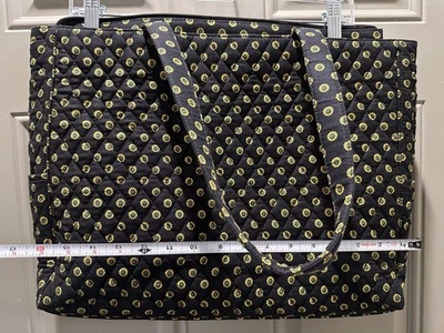 Vera Bradley Metropolitan Vibrant Black Bag Laptop School Very Nice "Rare" - Image 1 of 4