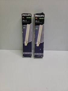 2 Pac - Philips 9 Watt Compact Fluorescent Lamp . P L -S - Picture 1 of 1