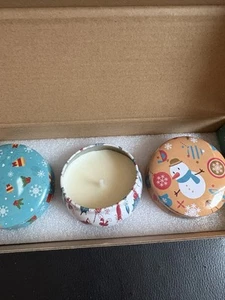 AGOL 3 Set 2.5oz SCENTED TIN CANDLES. - Picture 1 of 6