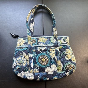 Mod Blue Floral Vera Bradley Shoulder Bag - Retired Pattern - Picture 1 of 6