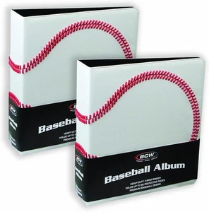 X2 BCW Tarjetas de Béisbol Carpetas Premium 3" Ancho Álbum Tiene 90 Páginas 3D Anillos Nuevo - Imagen 1 de 9
