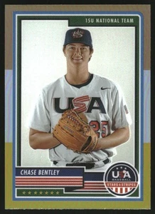 2023 USA Baseball Stars and Stripes Bronze Silver and Gold #21 Chase Bentley - Picture 1 of 2