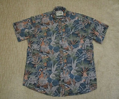 Howler Brothers Shirt Men Large Blue Hawaiian Short Sleeve Button Up Tropical - Image 1 of 4