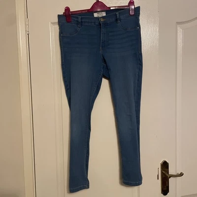 Dorothy Perkins Womens Blue Denim Jeggings UK Size 14 Petite - Image 1 of 4
