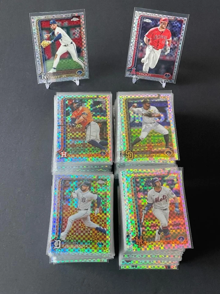 Topps 2025 cromo béisbol refractores X-fractor 1-300 completa tu conjunto Foto 1 de 1