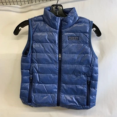 VINEYARD VINES Packable Puffer Vest Boys Size 7 Moonshine - Image 1 of 4