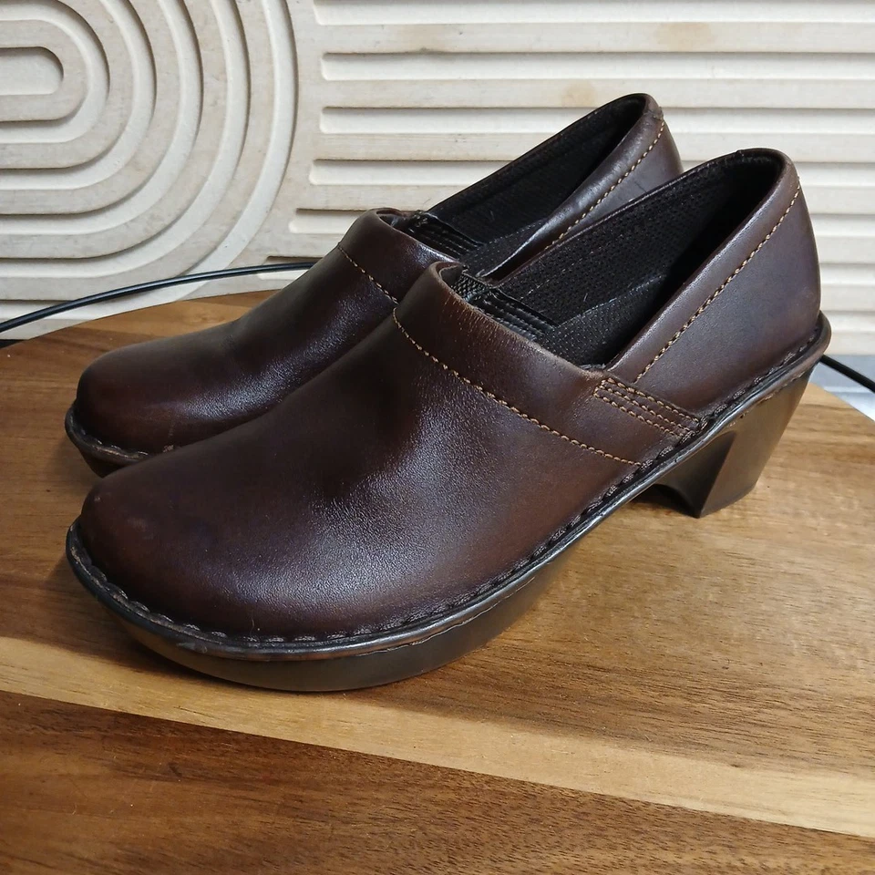 Zapatos estilo zueco informales de cuero marrón EASTLAND 3641-18 talla 6,5 Foto 1 de 4