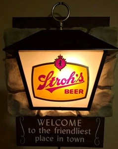 Vintage Stroh's Lighted Beer Sign. This Is A Nice Piece Low Usage Great Shape!! - Picture 1 of 6