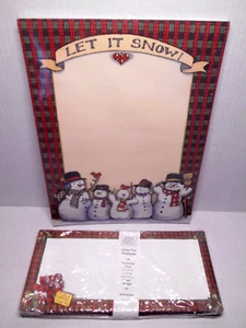 SUSAN WINGET Main Street Press Stationery Letter Pad & Envelopes SNOWMEN 1995 - Picture 1 of 7