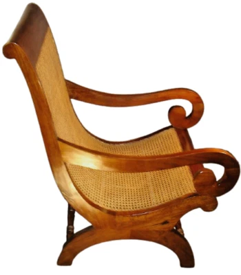 Sillón Colonial Plantation de madera maciza y caña porche salón currule vintage   Foto 1 de 4