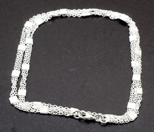 925 Sterling Silver Beautiful Handmade Jewelry Unique Chain Necklace Size-16-30" - Picture 1 of 8